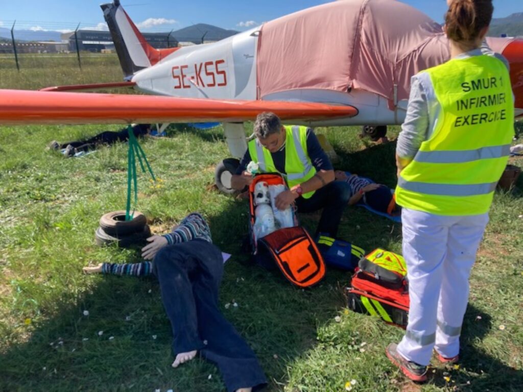 Smur sur les lieux d'accident (simulation)